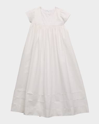 White Label by Zoe Girl's Harrison Pintuck Christening Gown, Size 0-12M