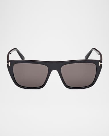 TOM FORD Men's Aslan Acetate Rectangle Sunglasses