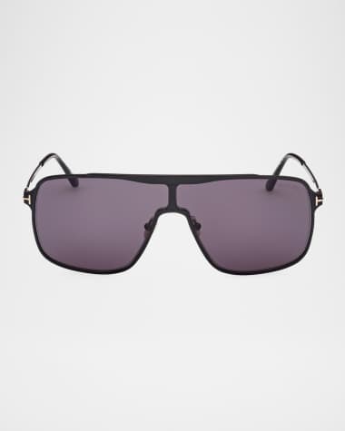 TOM FORD Men's Zappa Metal Aviator Sunglasses