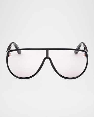 TOM FORD Men's Achilles Photochromic Acetate Shield Sunglasses