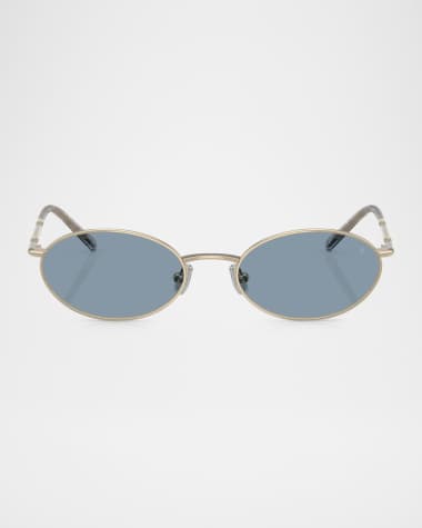 Brunello Cucinelli BC2006ST Oval Titanium Sunglasses