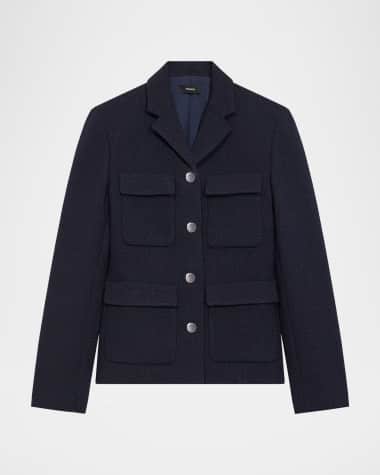 Theory Long-Sleeve Military Jacket