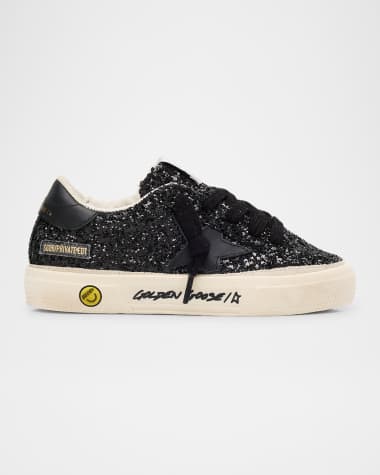 Golden Goose Girl's May Glitter Low Top Sneakers, Kids