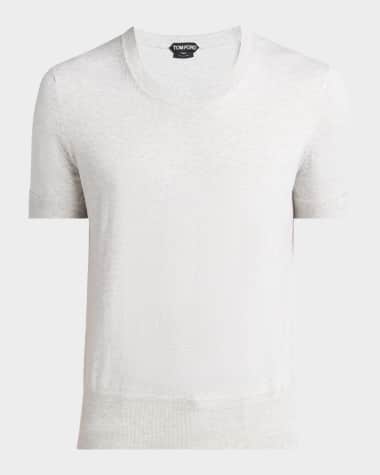 TOM FORD Men's Cotton Short-Sleeve Crewneck Sweater