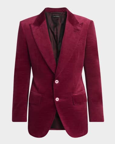 TOM FORD Men's Dyllan Ridged Velvet Jacket