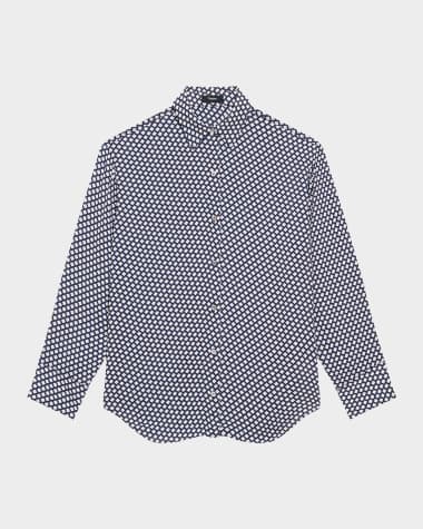 Theory Geometric Boyfriend Shirt