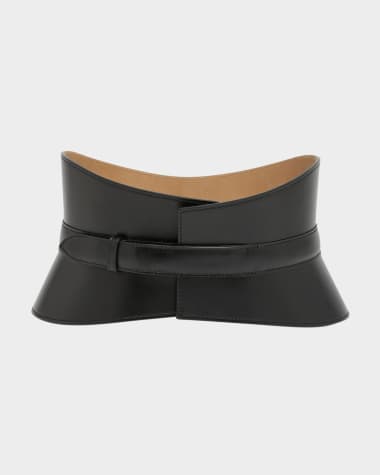 ALAIA Neo Curved Bustier Leather Belt