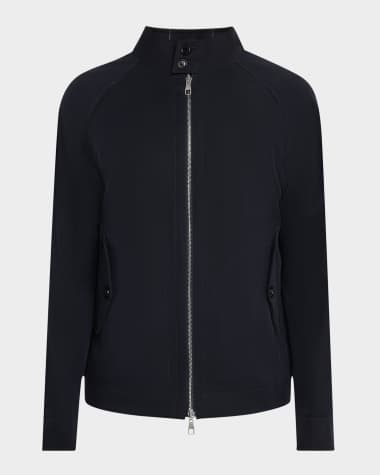 dunhill Men's Harrington Reversible Cotton Full-Zip Jacket