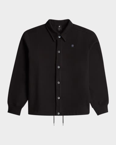 G-STAR RAW Men's Coach Snap-Front Sweater Jacket