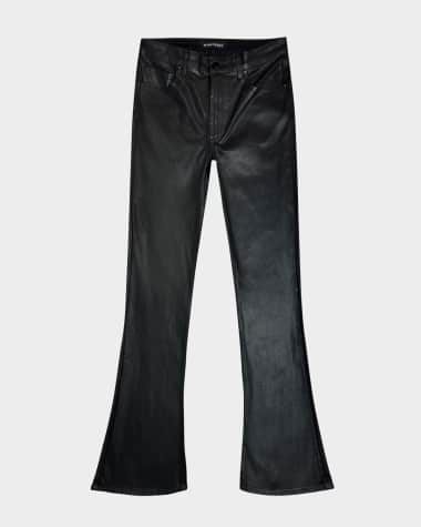 monfrere Men's Clint Coated Denim Flare Jeans