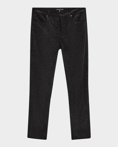 monfrere Men's Brando Black and Silver Denim Skinny Jeans