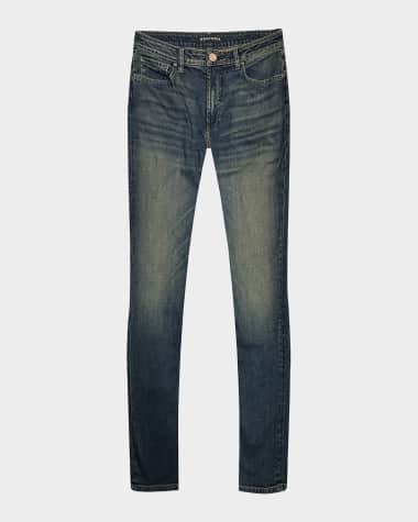 monfrere Men's Greyson Faded Dark-Wash Skinny Jeans