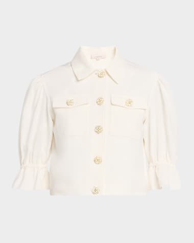 Cinq a Sept Julieta Puff-Sleeve Jacket