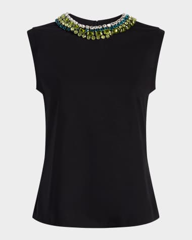 Cinq a Sept Blaine Crystal-Embellished Tee