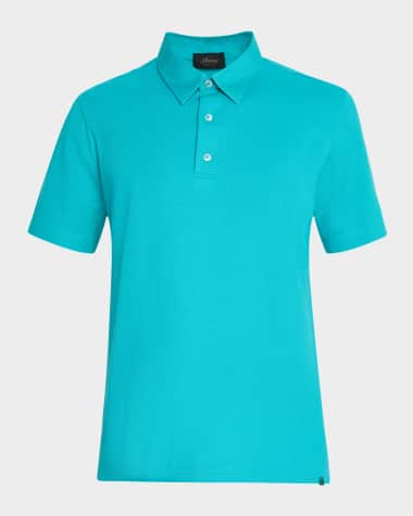 Brioni Men's Jersey Pique Polo Shirt