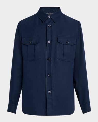 Brioni Men's Canvas Overshirt