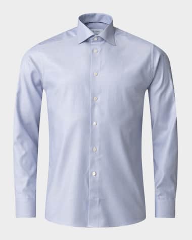 Eton Men's Contemporary Fit Cotton-Lyocell Sport Shirt