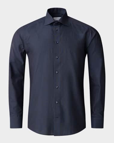 Eton Men's Slim-Fit Cotton Dobby Sport Shirt