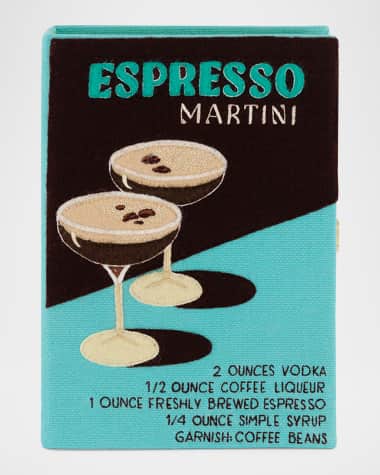 Olympia Le-Tan Espresso Martini Book Clutch Bag