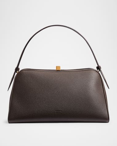 Khaite Cate Frame Leather Top-Handle Bag