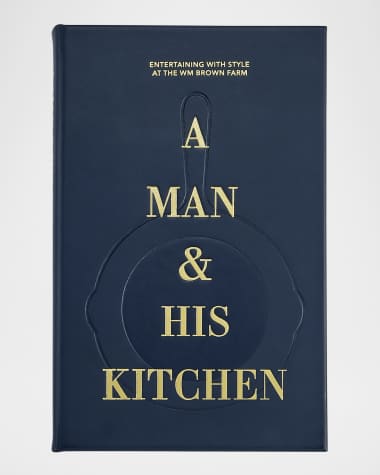 Graphic Image "A Man & His Kitchen" Leather-Bound Cookbook by Matt Hranek
