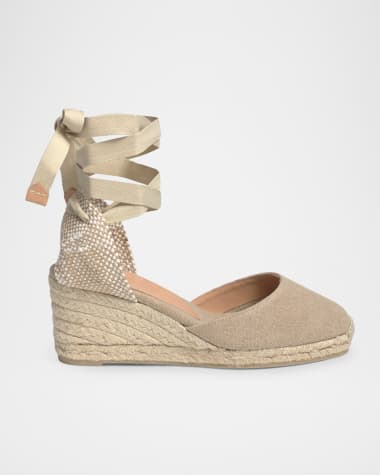 Castaner Carina Canvas Ankle-Tie Wedge Espadrilles