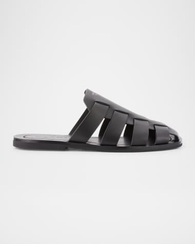 Prada Men's Leather Fisherman Slide Sandals
