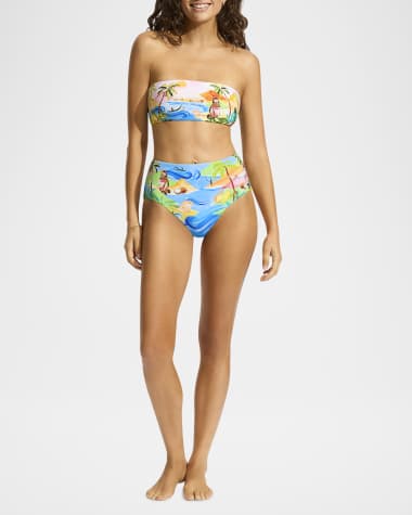 Seafolly South Pacific High-Waist Bikini Bottoms