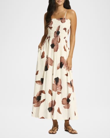 Seafolly Secret Garden Shirred Maxi Dress