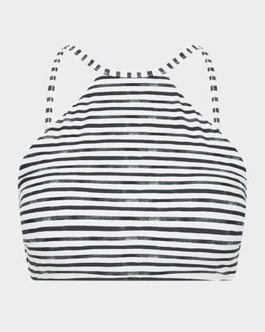 Seafolly Isla Palm High-Neck Bikini Top