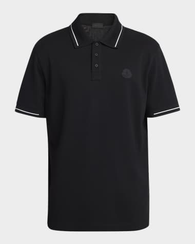 Moncler Men's Cotton Tipped Polo Shirt