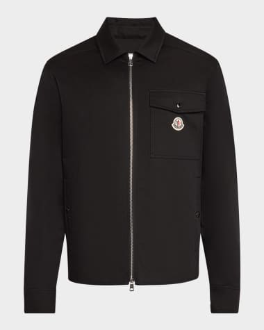 Moncler Men's Full-Zip Twill Overshirt