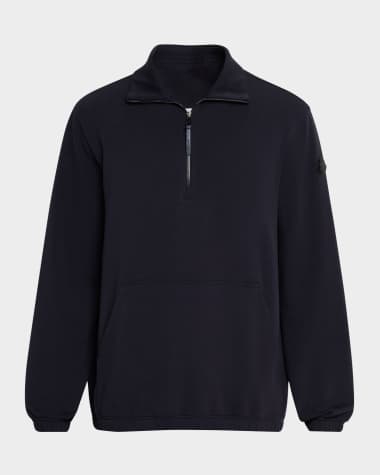 Moncler Men's Quarter-Zip Interlock Sweatshirt