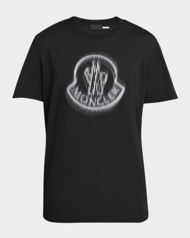 Moncler Men's Cotton Faded Logo T-Shirt