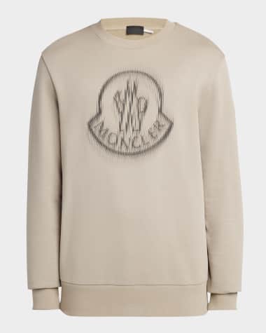 Moncler Men's Cotton Faded Logo Sweatshirt