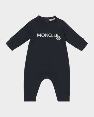 キッズワンピース・オールインワン MONCLER BLACK COTTON JUMPSUITS 関税無】モンクレール キッズ ベルト付きTシャツワンピース