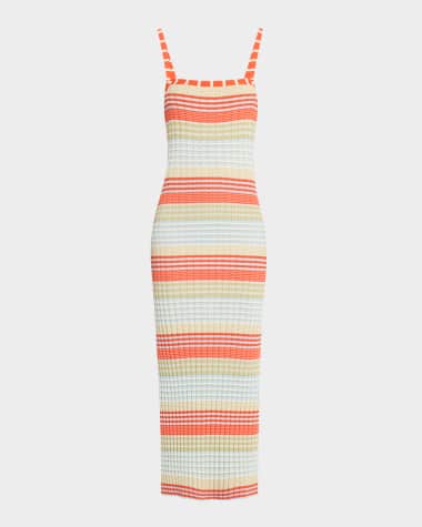 Ramy Brook Cheval Striped Midi Dress