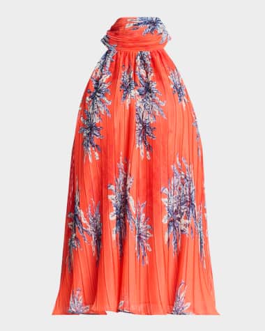 Ramy Brook Racquel Pleated Halter Top