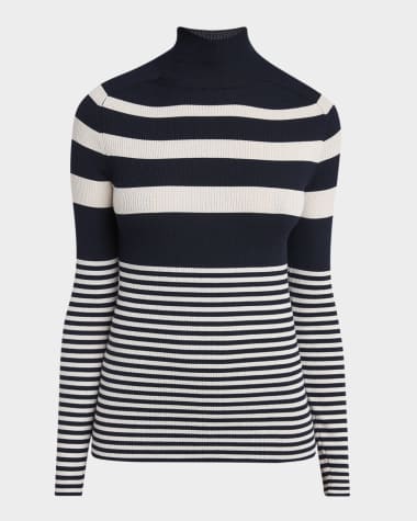 Moncler Stripe Wool Turtleneck Sweater