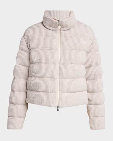 Moncler Thoiry Sparkly Down Puffer Jacket