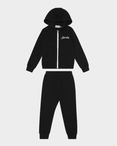 Moncler Boy's Logo Sweatshirt and Joggers Set, Size 12-14