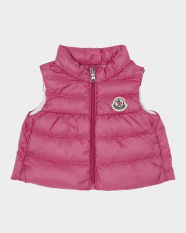 Moncler Girl's Hiva Down Puffer Vest, Size 6M-3