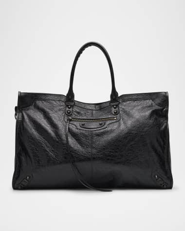 Balenciaga Men's Le City Leather Travel Bag
