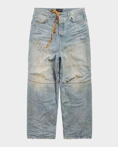 Balenciaga Men's Baggy Paneled Jeans