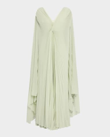Alexis Serdena Pleated Cape Dress