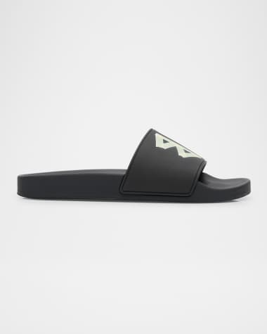 Balenciaga BB Tape Logo Pool Slide Sandals