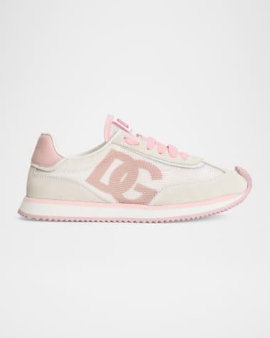 Dolce&Gabbana Kid's Aria Nylon & Nappa Calfskin Leather Sneakers, Toddler/Kids