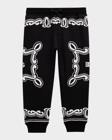 Dolce&Gabbana Boy's Bandana-Print Joggers, Size 12M-30M