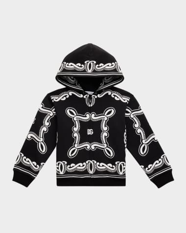 Dolce&Gabbana Boy's Bandana-Inspired Hoodie, Size 12M-30M