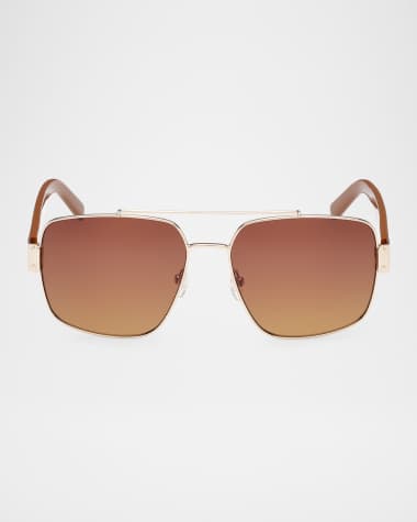 MCM Men's MW0008M Metal Double-Bridge Square Sunglasses